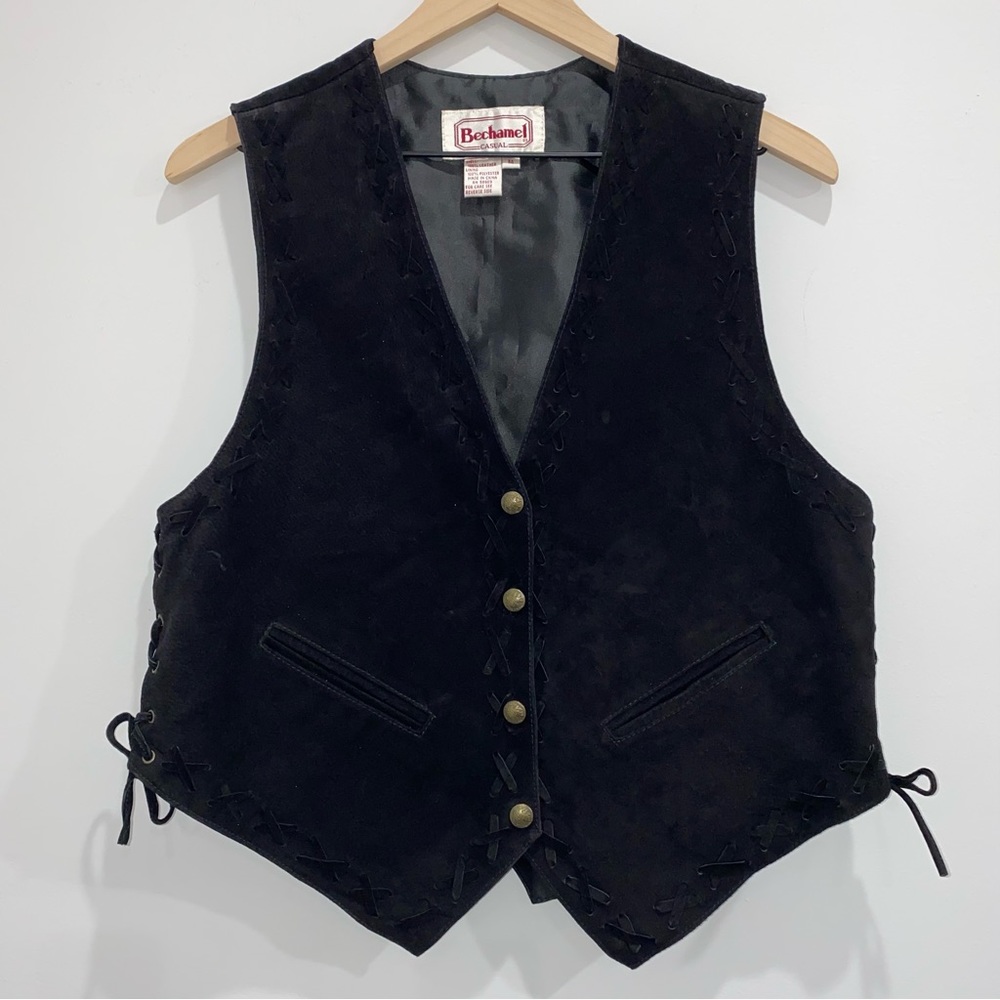 Vintage Leather Bechamel Western Vest
